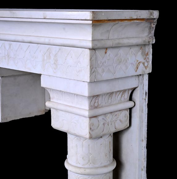 Stone column fireplace Stone column fireplace-9