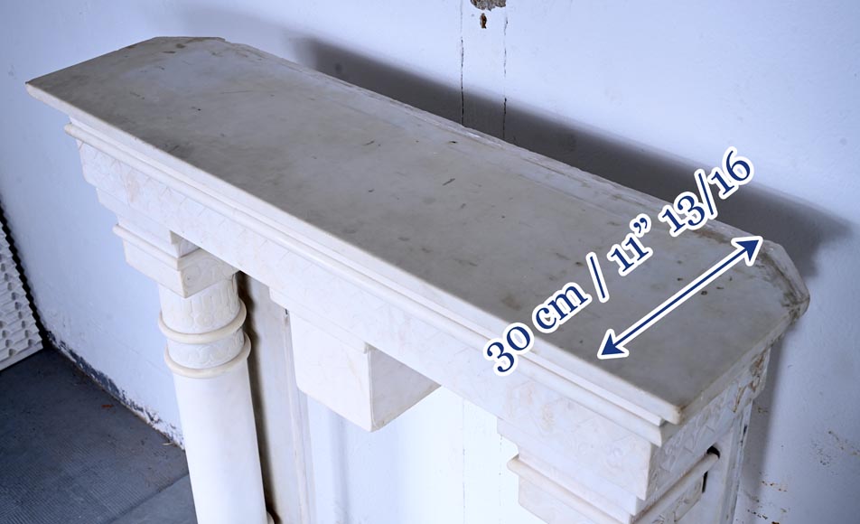 Stone column fireplace Stone column fireplace-13