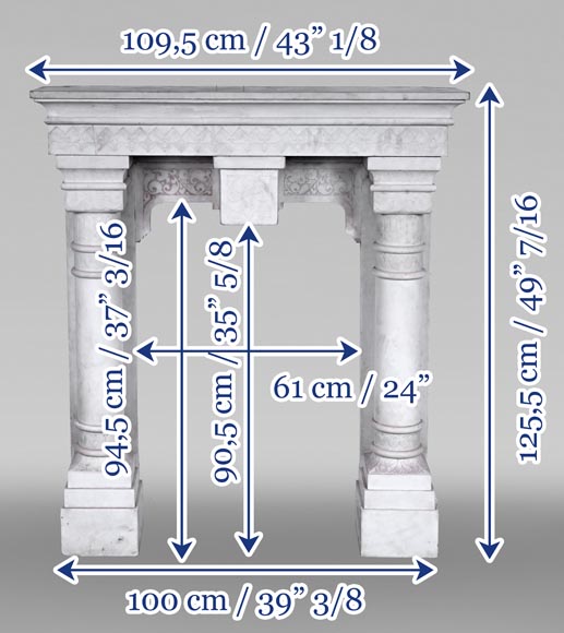 Stone column fireplace Stone column fireplace-14