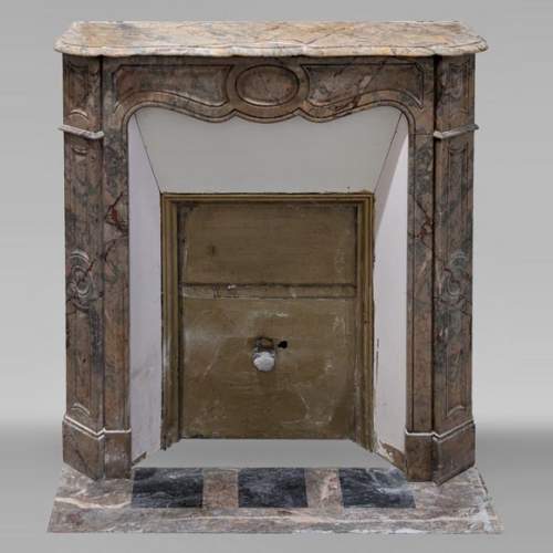 Louis XV style Pompadour mantel in Enjugerais marble