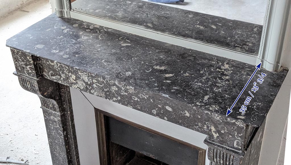 Napoleon III style mantelpiece with striated scrolls Napoleon III style mantelpiece with striated scrolls-7