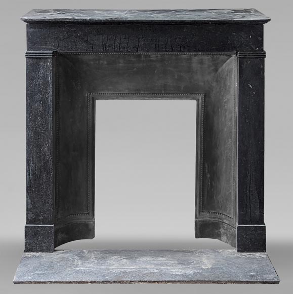 Napoleon III style mantel in black marble Napoleon III style mantel in black marble-0