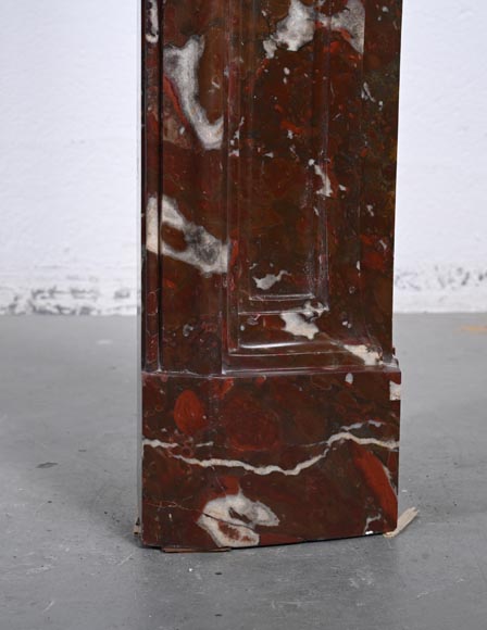 Regence style mantel carved in Griotte red marble Regence style mantel carved in Griotte red marble-5