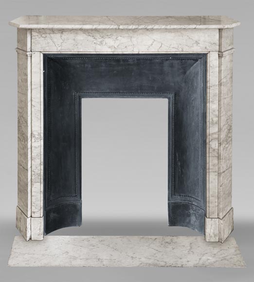 Louis XVI mantel in Carrara marble Louis XVI mantel in Carrara marble-0