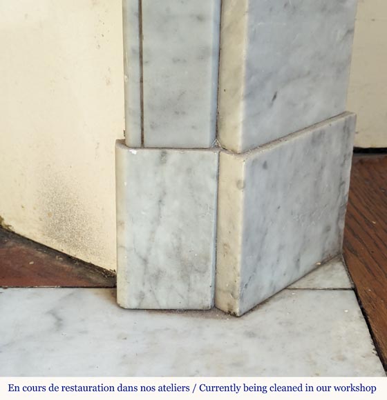 Louis XVI mantel in Carrara marble Louis XVI mantel in Carrara marble-7