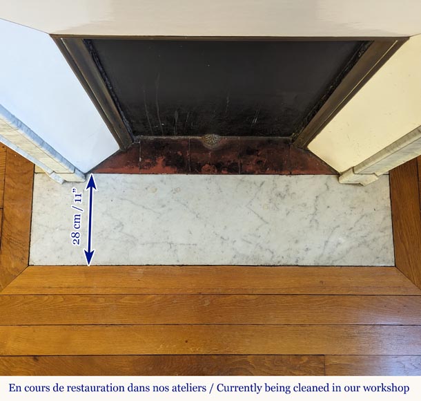 Louis XVI mantel in Carrara marble Louis XVI mantel in Carrara marble-8