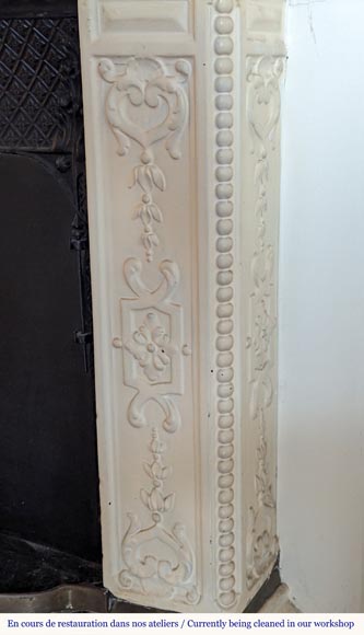 Lion-headed earthenware stove with Royal Red marble top Lion-headed earthenware stove with Royal Red marble top-9