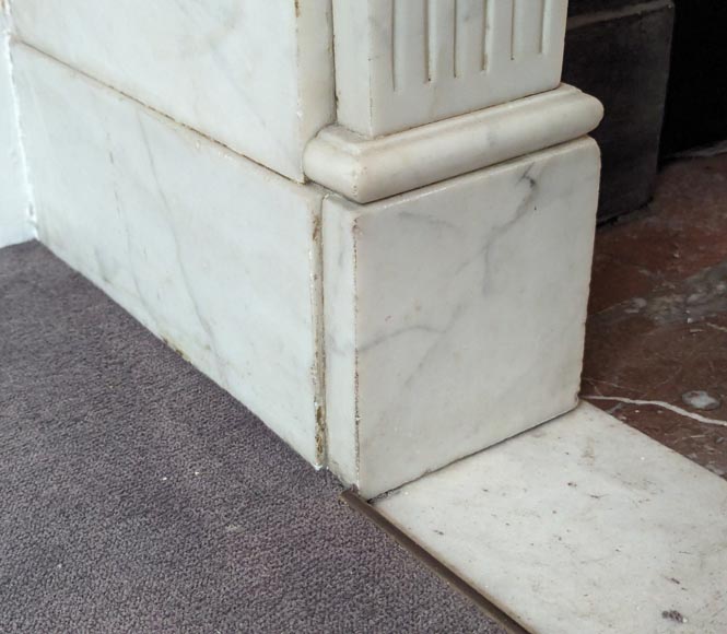 Louis XVI style mantel with garland and frieze of flowers Louis XVI style mantel with garland and frieze of flowers-8