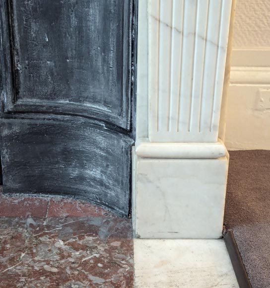 Louis XVI style mantel with garland and frieze of flowers Louis XVI style mantel with garland and frieze of flowers-12