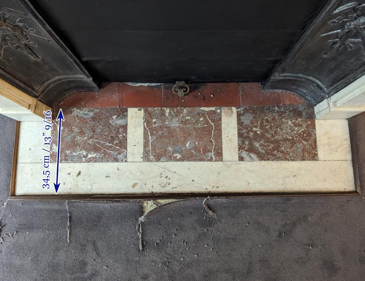 Louis XVI style mantel with garland and frieze of flowers Louis XVI style mantel with garland and frieze of flowers-14