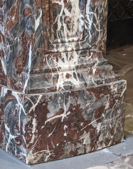 Beautiful Regency style fireplace, in a superb Royal Red with lots of veins Beautiful Regency style fireplace, in a superb Royal Red with lots of veins-5