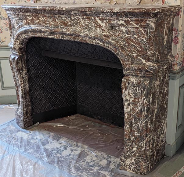 Beautiful Regency style fireplace, in a superb Royal Red with lots of veins Beautiful Regency style fireplace, in a superb Royal Red with lots of veins-6