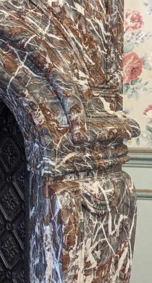 Beautiful Regency style fireplace, in a superb Royal Red with lots of veins Beautiful Regency style fireplace, in a superb Royal Red with lots of veins-8