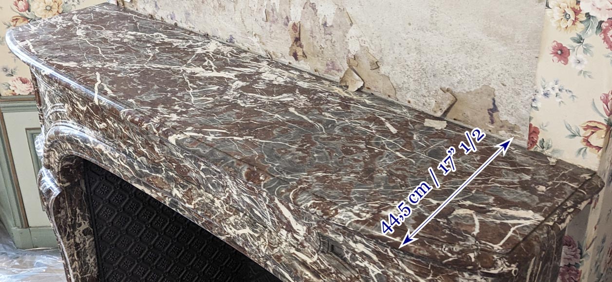 Beautiful Regency style fireplace, in a superb Royal Red with lots of veins Beautiful Regency style fireplace, in a superb Royal Red with lots of veins-10