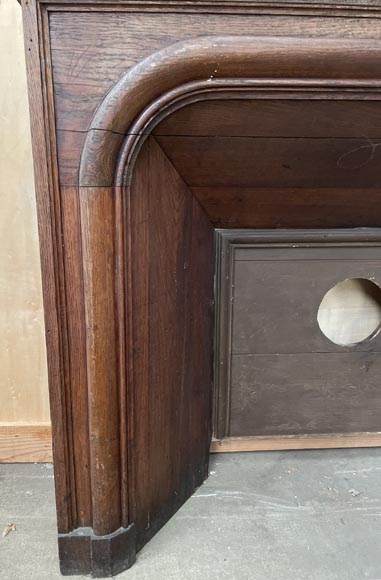 Louis XIV style oak mantel Louis XIV style oak mantel-2