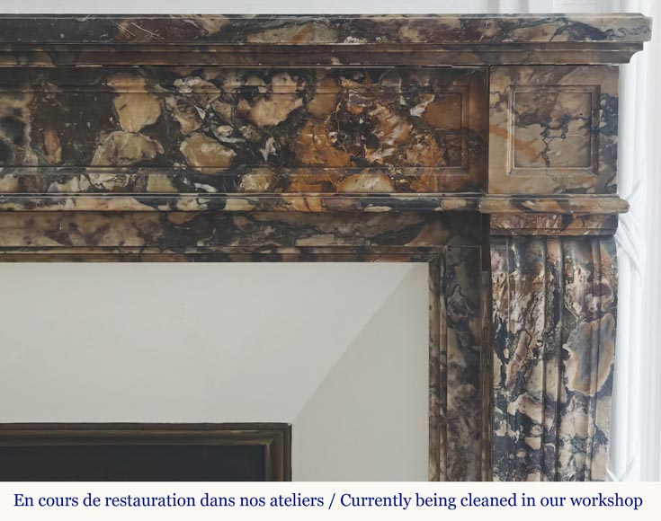 Louis XVI style fireplace in Médous breccia Louis XVI style fireplace in Médous breccia-6