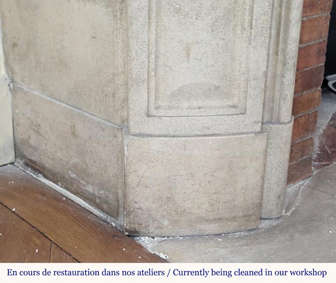 Napoleon III style stone mantel adorned with a holly frieze Napoleon III style stone mantel adorned with a holly frieze-5