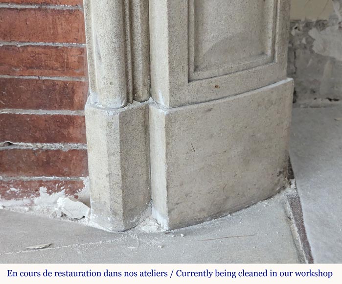 Napoleon III style stone mantel adorned with a holly frieze Napoleon III style stone mantel adorned with a holly frieze-8