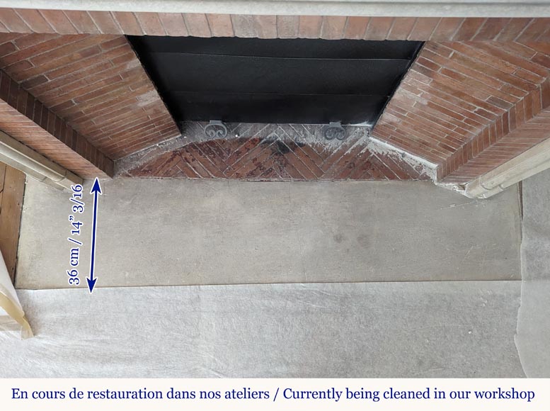 Napoleon III style stone mantel adorned with a holly frieze Napoleon III style stone mantel adorned with a holly frieze-9