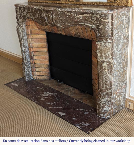 Louis XV period mantel in Rouge du Nord marble Louis XV period mantel in Rouge du Nord marble-7