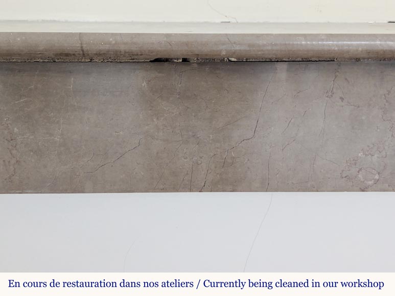 Louis XVI style mantel in Lunel marble-1