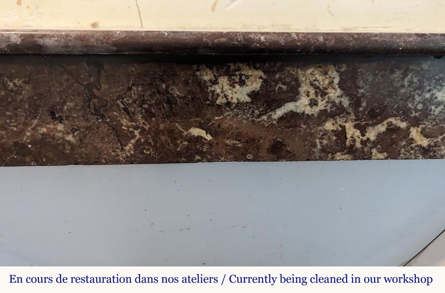 Napoleon III style mantel in Rouge du Nord marble Napoleon III style mantel in Rouge du Nord marble-1