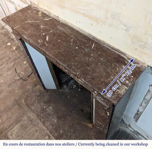 Napoleon III style mantel in Rouge du Nord marble Napoleon III style mantel in Rouge du Nord marble-8