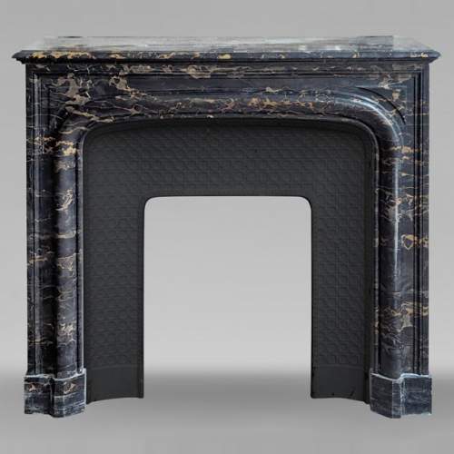 Louis XIV style mantel in Portor marble