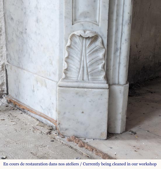 Louis XV style mantel in Carrara marble Louis XV style mantel in Carrara marble-4