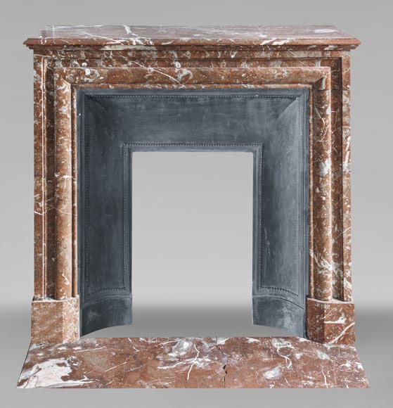 Louis XIV style fireplace in Rouge du Nord marble Louis XIV style fireplace in Rouge du Nord marble-0