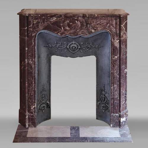 Louis XV style Pompadour mantel in Levanto marble