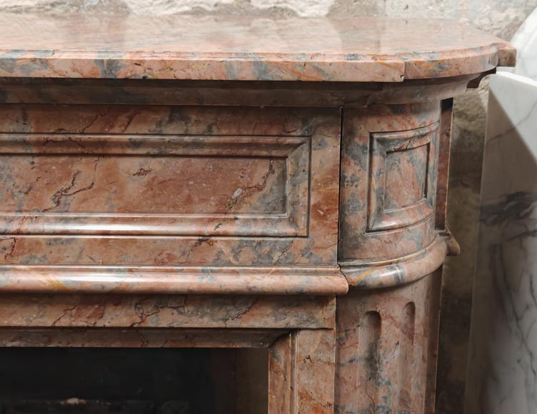Louis XVI style mantel with rounded corners in Enjugerais marble Louis XVI style mantel with rounded corners in Enjugerais marble-6