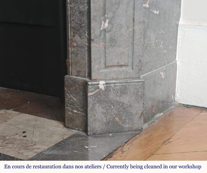 Louis XV style pompadour mantel carved in Bois Jourdan marble Louis XV style pompadour mantel carved in Bois Jourdan marble-7