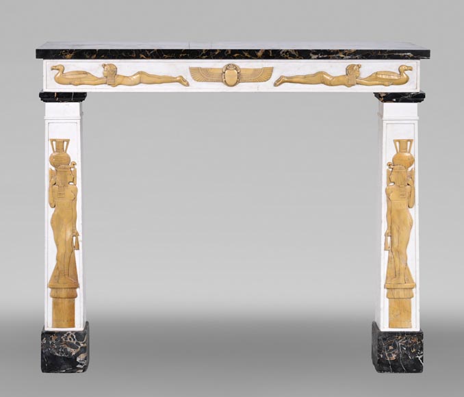 Mantelpiece Adorned with Egyptian-Inspired Motifs, circa 1830 Mantelpiece Adorned with Egyptian-Inspired Motifs, circa 1830-0