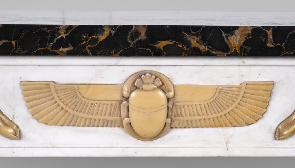 Mantelpiece Adorned with Egyptian-Inspired Motifs, circa 1830 Mantelpiece Adorned with Egyptian-Inspired Motifs, circa 1830-1