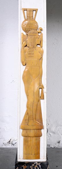 Mantelpiece Adorned with Egyptian-Inspired Motifs, circa 1830 Mantelpiece Adorned with Egyptian-Inspired Motifs, circa 1830-6