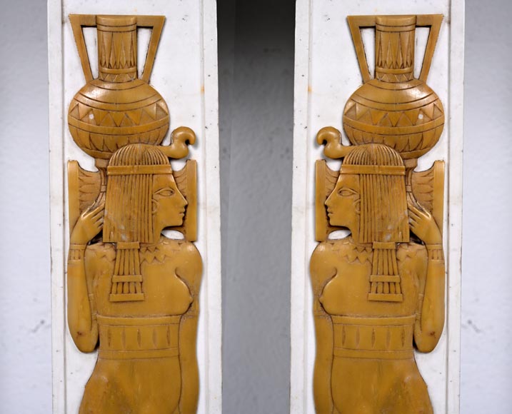 Mantelpiece Adorned with Egyptian-Inspired Motifs, circa 1830 Mantelpiece Adorned with Egyptian-Inspired Motifs, circa 1830-7