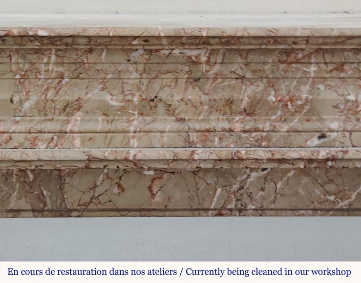 Napoleon III style mantel with Brocatelle marble modillions Napoleon III style mantel with Brocatelle marble modillions-1