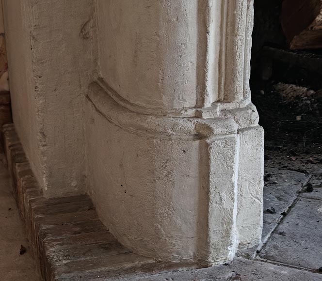 Louis XV period stone mantel with carved overmantel Louis XV period stone mantel with carved overmantel-16