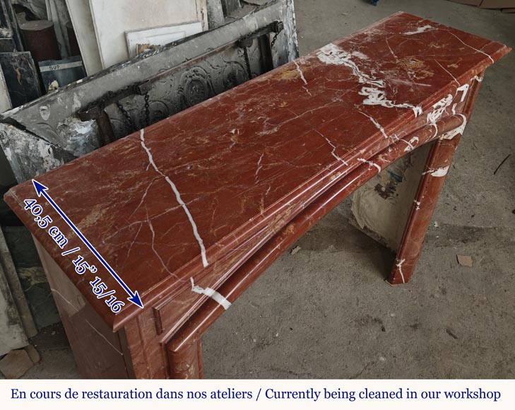 Louis XIV style red marble mantel Louis XIV style red marble mantel-8