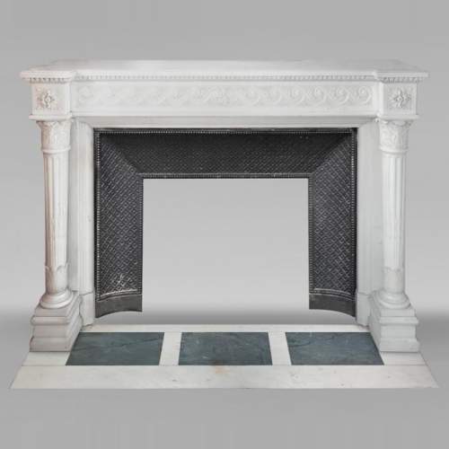 Large Louis XVI-style mantel with Corinthian columns