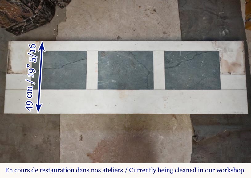 Large Louis XVI-style mantel with Corinthian columns Large Louis XVI-style mantel with Corinthian columns-13