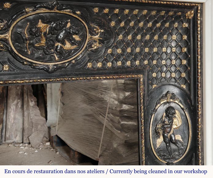 Louis XVI style mantel in statuary marble with Ionic columns Louis XVI style mantel in statuary marble with Ionic columns-15