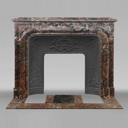 Louis XIV style boudin fireplace in Jourdan wood