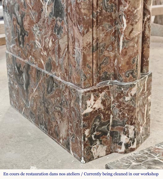 Louis XIV style boudin fireplace in Jourdan wood Louis XIV style boudin fireplace in Jourdan wood-4