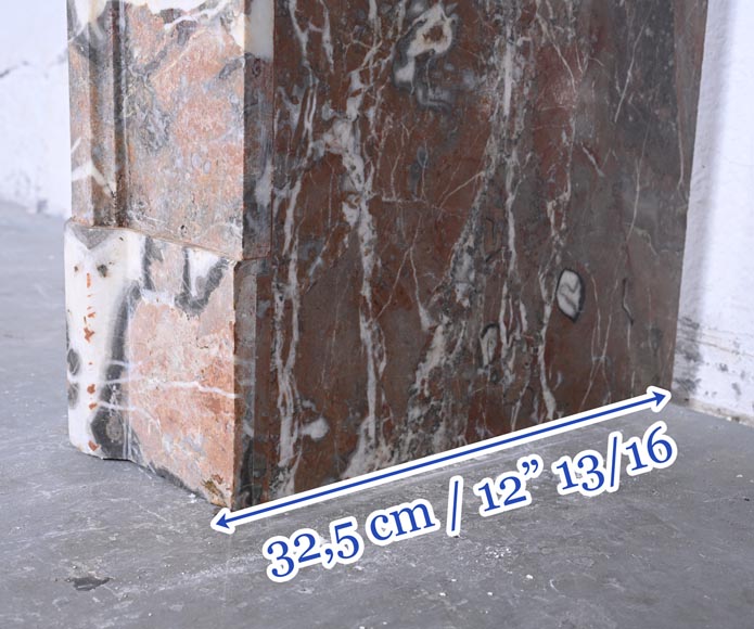 Louis XVI style fireplace in Rouge de Rance marble, 19th century Louis XVI style fireplace in Rouge de Rance marble, 19th century-9