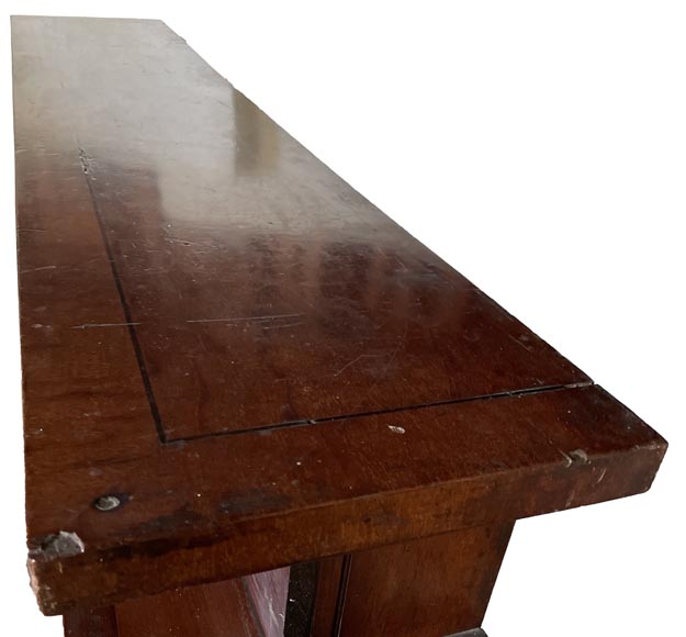 Empire Period Walnut Fireplace with Caryatids Empire Period Walnut Fireplace with Caryatids-5