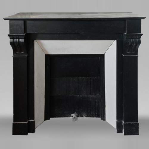 Napoleon III style modillion fireplace in speckled black
