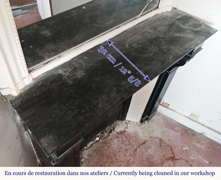 Napoleon III style modillion fireplace in speckled black-7