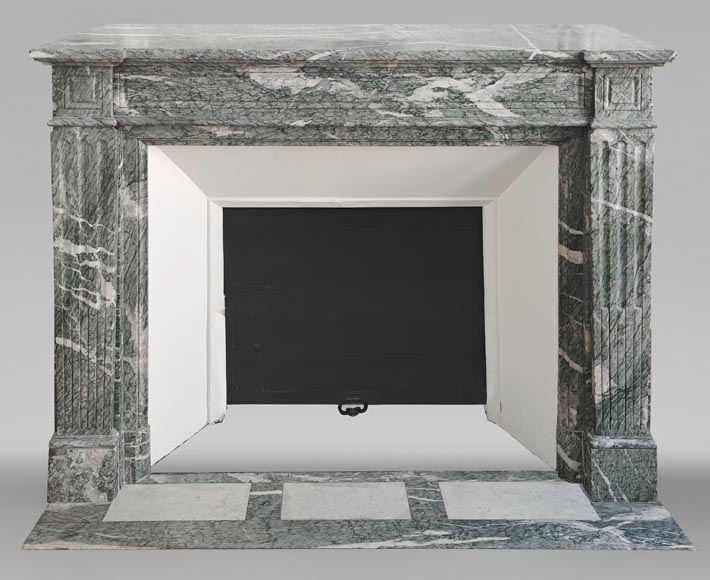 Louis XVI style molded fireplace in green Campan marble Louis XVI style molded fireplace in green Campan marble-0
